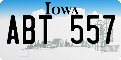 IA license plate ABT557