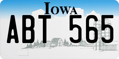 IA license plate ABT565