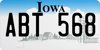 IA license plate ABT568
