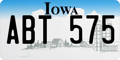 IA license plate ABT575