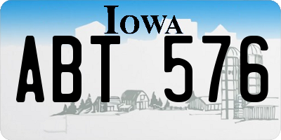 IA license plate ABT576