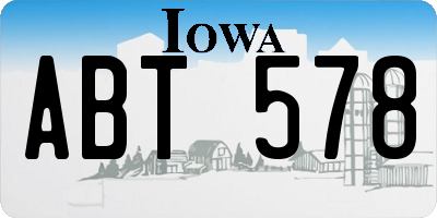 IA license plate ABT578