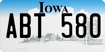 IA license plate ABT580