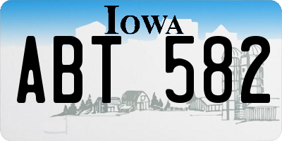 IA license plate ABT582