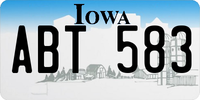 IA license plate ABT583
