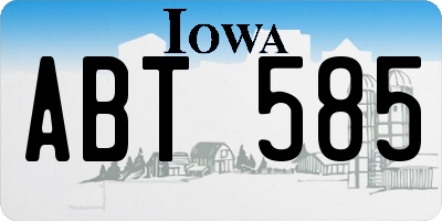IA license plate ABT585