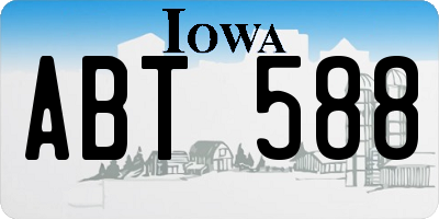 IA license plate ABT588