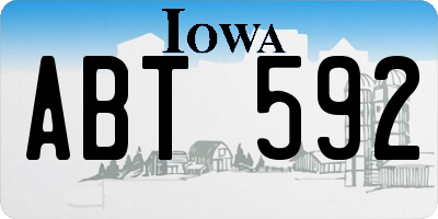 IA license plate ABT592
