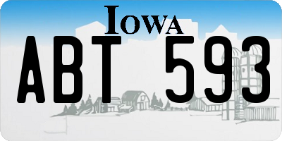 IA license plate ABT593