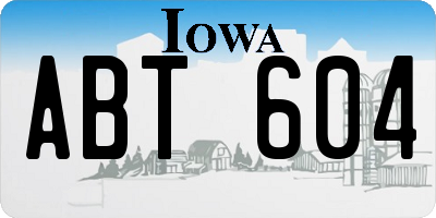 IA license plate ABT604
