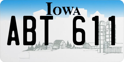 IA license plate ABT611