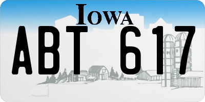 IA license plate ABT617