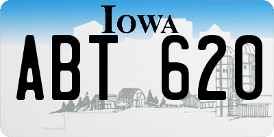 IA license plate ABT620