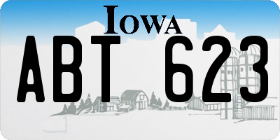 IA license plate ABT623