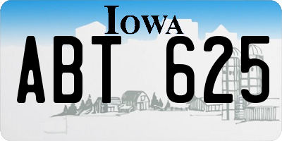 IA license plate ABT625