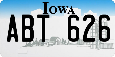 IA license plate ABT626