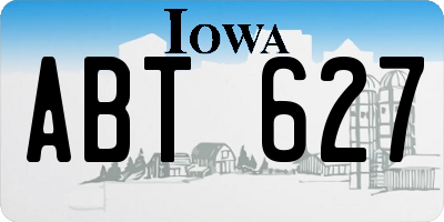 IA license plate ABT627