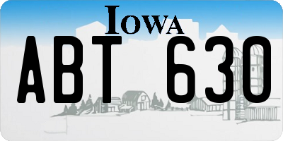 IA license plate ABT630