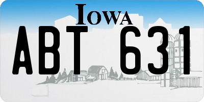 IA license plate ABT631