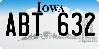 IA license plate ABT632