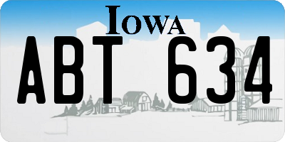 IA license plate ABT634