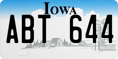 IA license plate ABT644