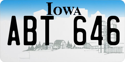 IA license plate ABT646