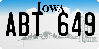 IA license plate ABT649