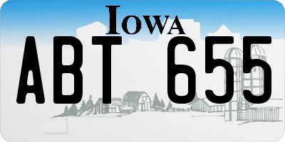 IA license plate ABT655