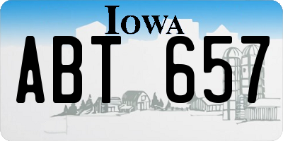 IA license plate ABT657