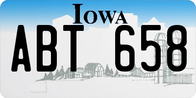 IA license plate ABT658