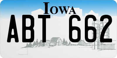 IA license plate ABT662