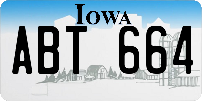IA license plate ABT664