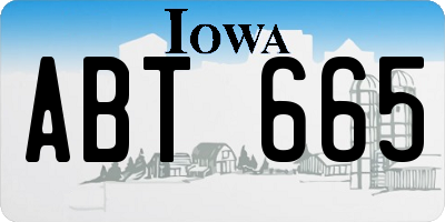 IA license plate ABT665