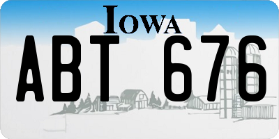 IA license plate ABT676