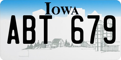 IA license plate ABT679