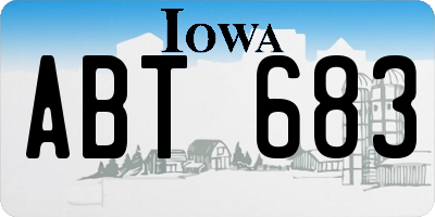 IA license plate ABT683