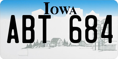 IA license plate ABT684