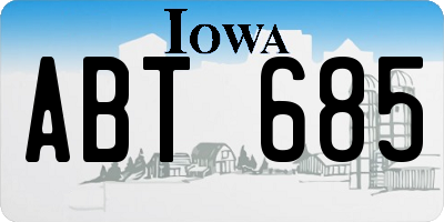 IA license plate ABT685