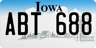 IA license plate ABT688