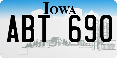 IA license plate ABT690