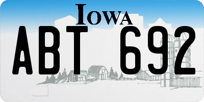 IA license plate ABT692