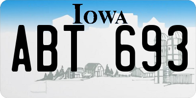 IA license plate ABT693