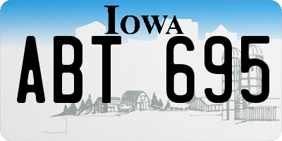 IA license plate ABT695