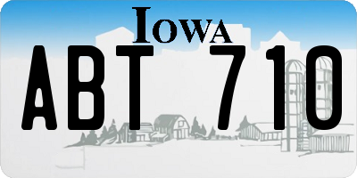 IA license plate ABT710
