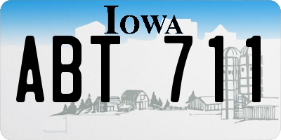 IA license plate ABT711