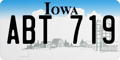 IA license plate ABT719