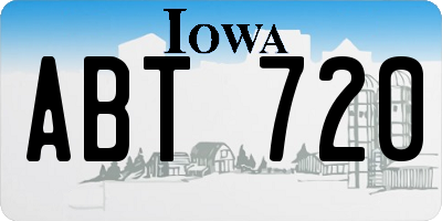 IA license plate ABT720