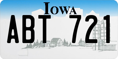 IA license plate ABT721