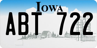 IA license plate ABT722